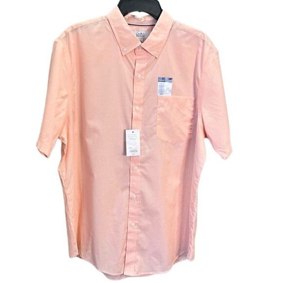 Croft & Barrow button down short sleeve shirt, size large - Picture 1 of 11
